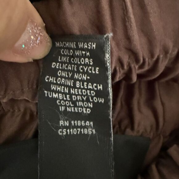 Lane Bryant Women’s Skirt Chocolate Brown Shimmer High Low Comfy Waist Sz 18/20 - Picture 2 of 6